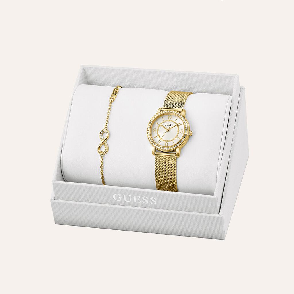 Combo Orologio Al Quarzo Guess Melody Jubs01537jwygs