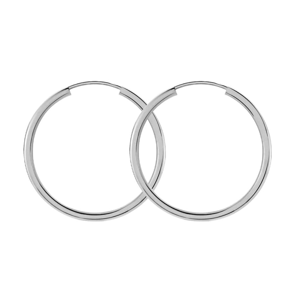 Orecchini A Cerchio Toujours Oro Bianco - Orecchini a Cerchio Donna | Stroili