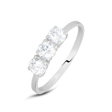 Anello Trilogy Claire Oro Bianco Cubic Zirconia - Anelli con Pietre Donna | Stroili