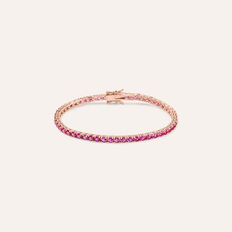 Bracciale Tennis Silver Rainbow Argento Rosa Cubic Zirconia - Bracciali Tennis Donna | Stroili
