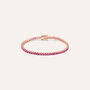 Bracciale Tennis Silver Rainbow Argento Rosa Cubic Zirconia
