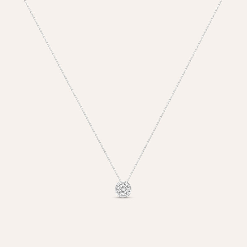 Collana Punto Luce Claire Oro Bianco Cubic Zirconia - Collane Punto Luce Donna | Stroili