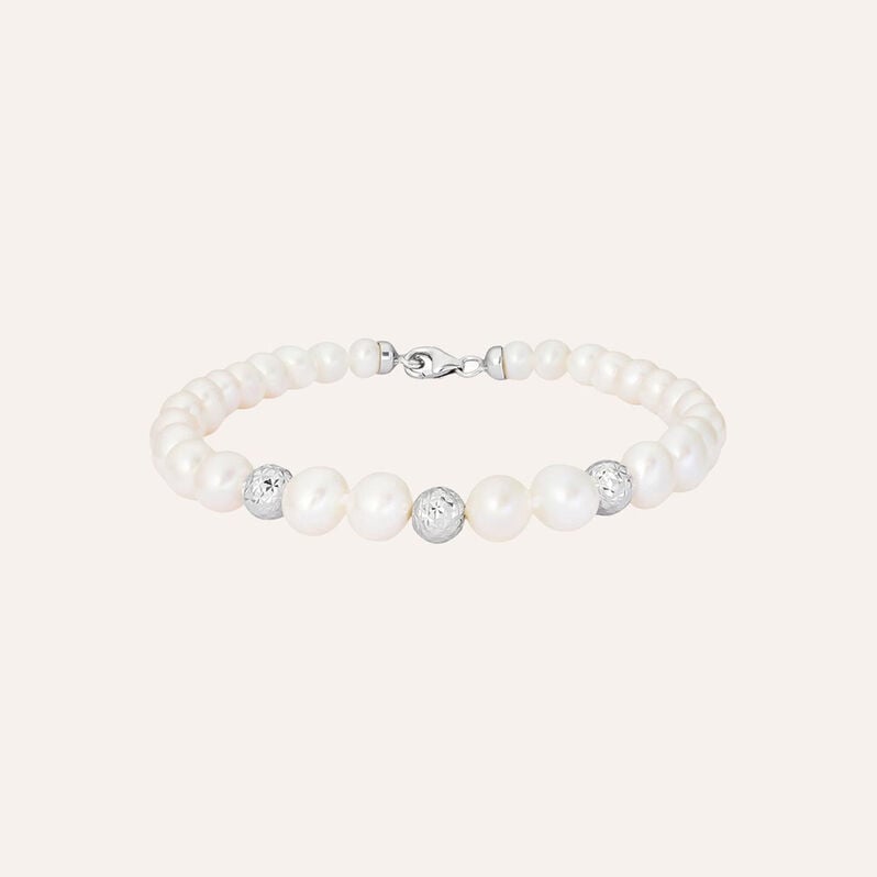 Bracciale Gabrielle Oro Bianco Perla D'Acqua Dolce - Bracciali Donna | Stroili