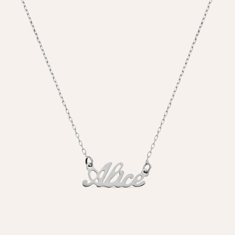 Collana Alice Gold Names Oro Bianco - Collane Unisex | Stroili