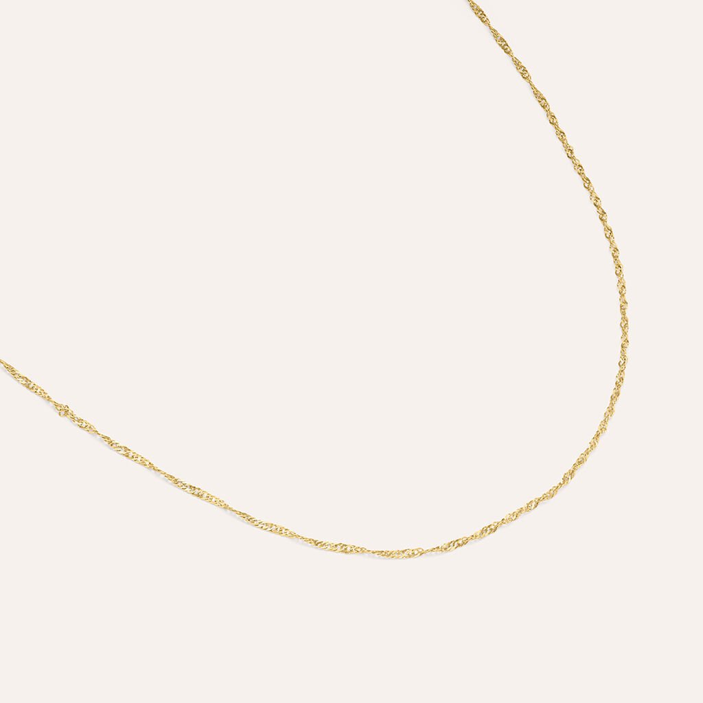 Collana catena in oro giallo a maglia barbazzale - Collane Unisex | Stroili