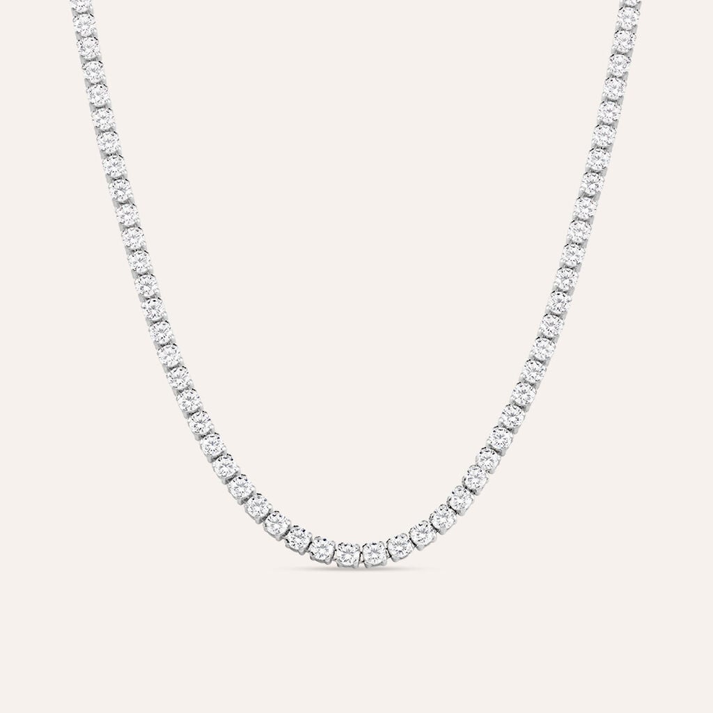 Catenina Love Beats Argento Rodiato Cubic Zirconia