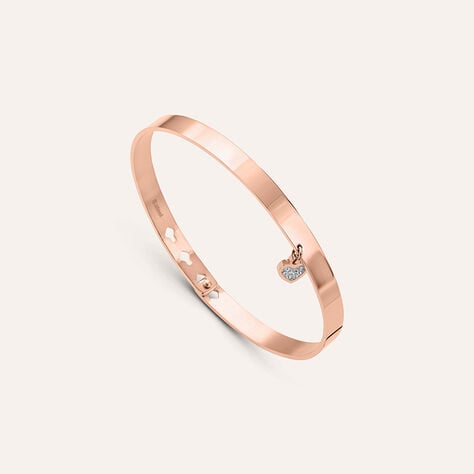 Bangle Sunrise Acciaio Rosa Cristallo - Bracciali Rigidi Donna | Stroili