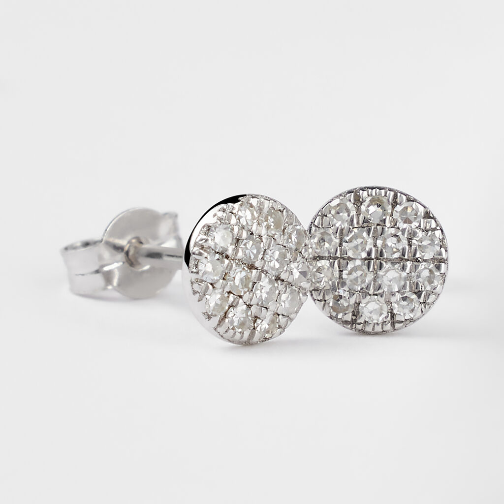 Orecchini Lobo Sophia Oro Bianco Diamante - Orecchini a Lobo Donna | Stroili