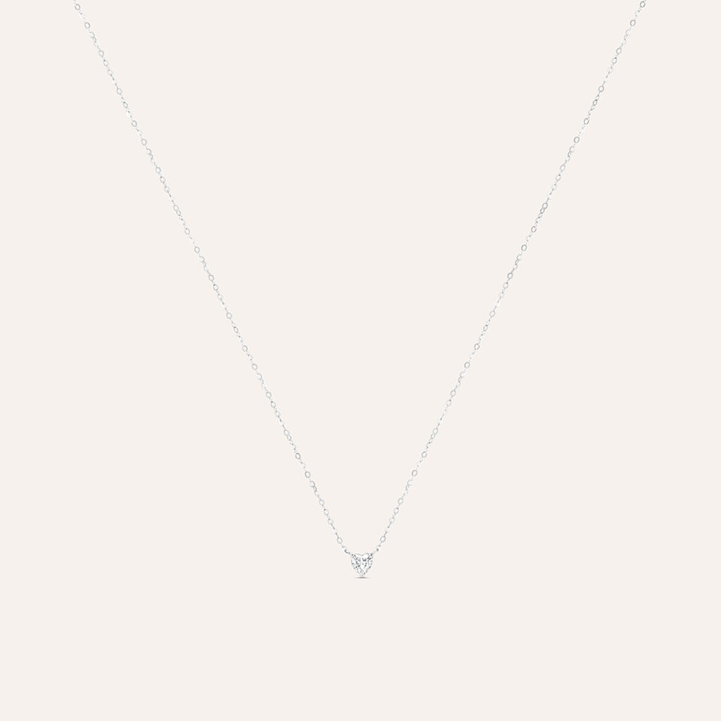 Collana Punto Luce Claire Oro Bianco Cubic Zirconia