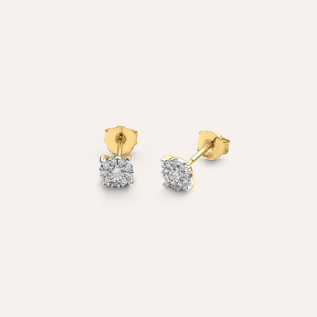 Orecchini Lobo Punto Luce Sophia Oro Giallo Diamante - Orecchini a Lobo Donna | Stroili