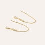 Orecchini Pendenti Silver Glow Argento Dorato Cubic Zirconia