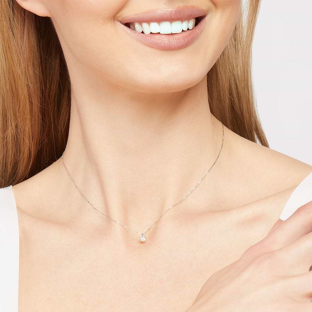 Collana Punto Luce Diamazing Oro Bianco Diamante