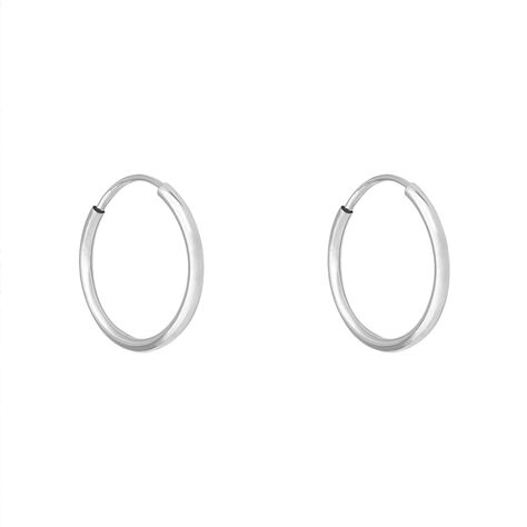 Orecchini A Cerchio Toujours Oro Bianco - Orecchini a Cerchio Donna | Stroili