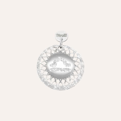 Bilancia. Charm in argento 925 rodiato e glitter - Charms  | Stroili