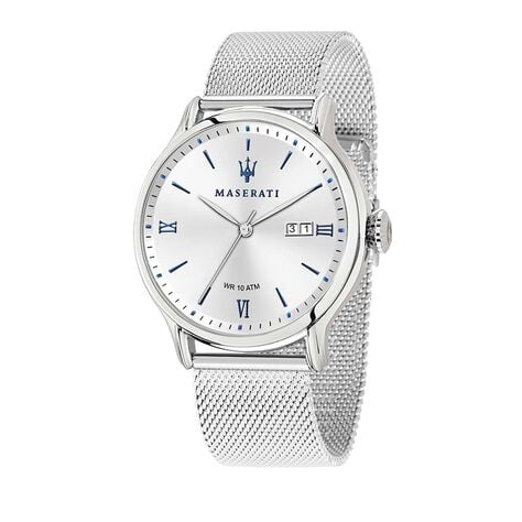 Orologio Maserati Epoca con cinturino mesh e cassa in acciaio silver - Orologi Uomo | Stroili