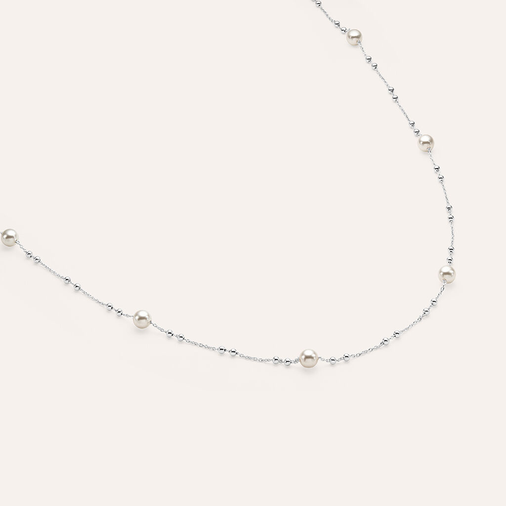 Collana Silver Pearls Argento Rodiato Perla sintentica - Collane Donna | Stroili