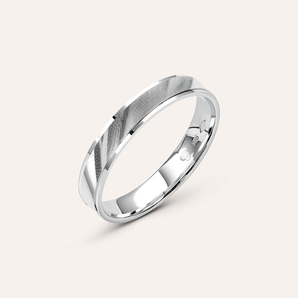 Fede Classica Satinata 3.5 mm Oro Bianco