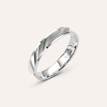 Fede Classica Satinata 3.5 mm Oro Bianco