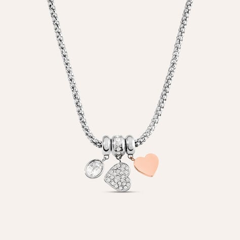 Collana Lady Chic Acciaio Bicolore Bianco / Rosa Cristallo - Collane Donna | Stroili