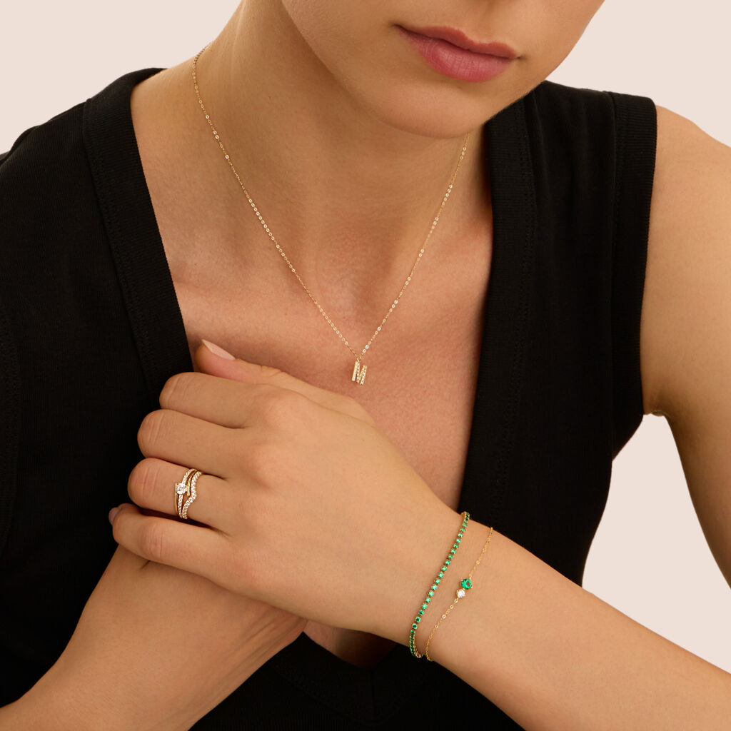 Bracciale Tennis Claire Oro Giallo Cubic Zirconia