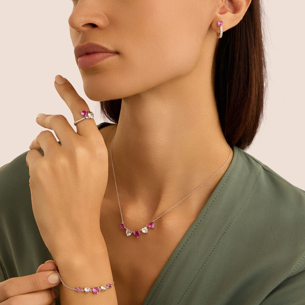 Collana Silver Elegance Argento Rodiato Cubic Zirconia