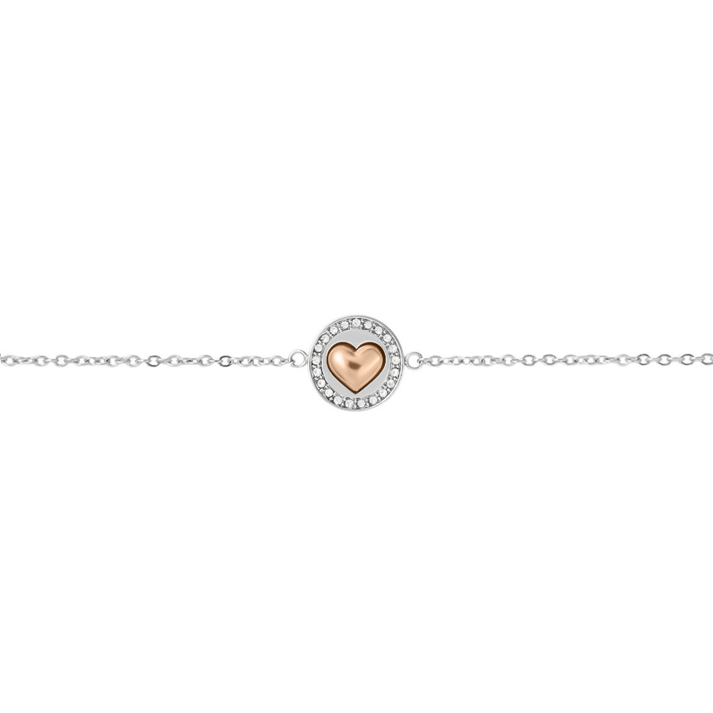 Bracciale Lady Chic Acciaio Rosa Cristallo - Bracciali con Incisione Donna | Stroili