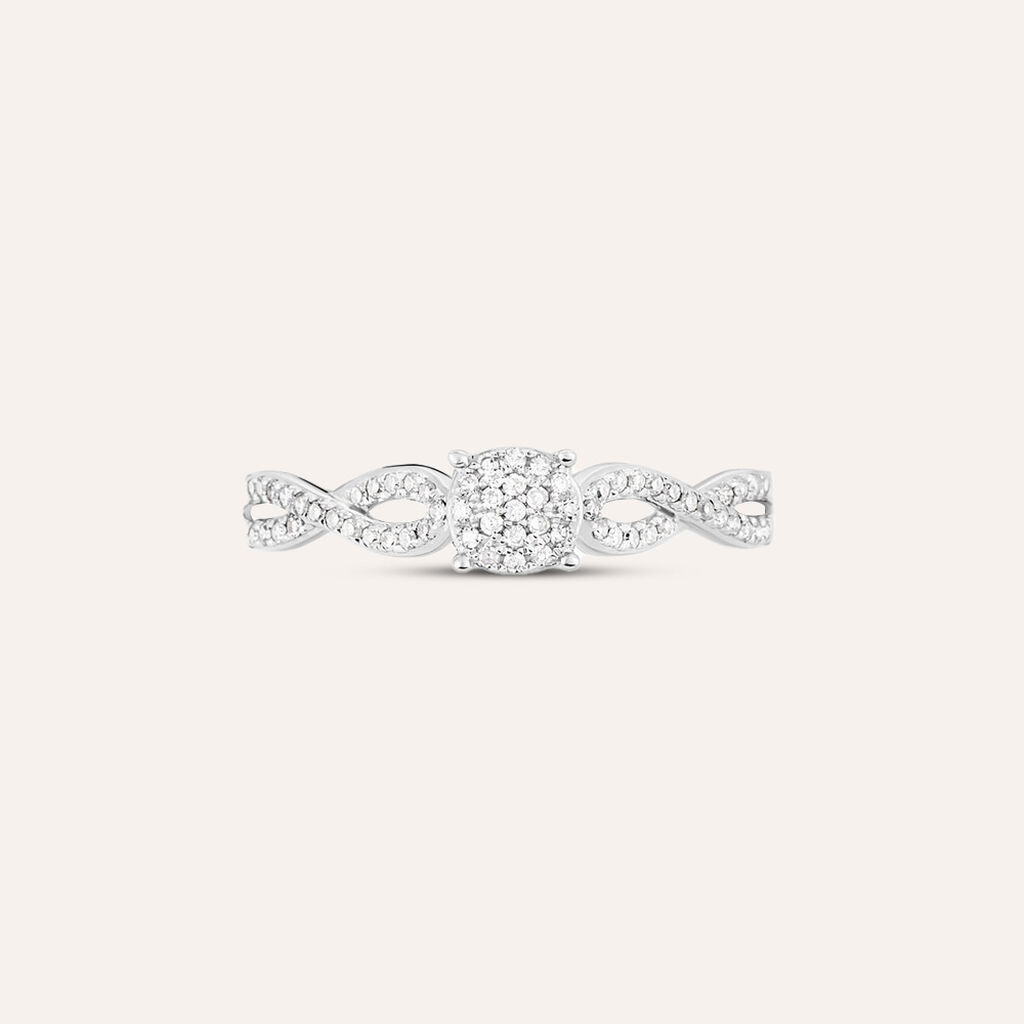 Anello Solitario Sophia Oro Bianco Diamante - Anelli con Pietre Donna | Stroili
