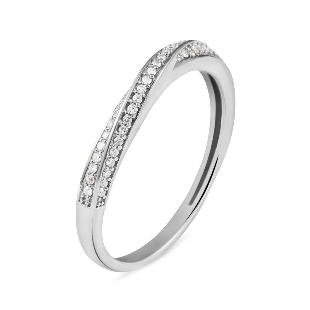 Anello Fascia Sophia Oro Bianco Diamante - Anelli con Pietre Donna | Stroili