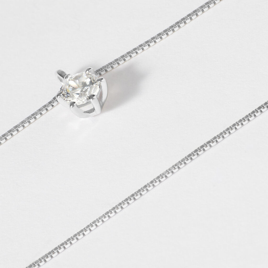 Collana Punto Luce Claire Oro Bianco Cubic Zirconia - Collane Punto Luce Donna | Stroili