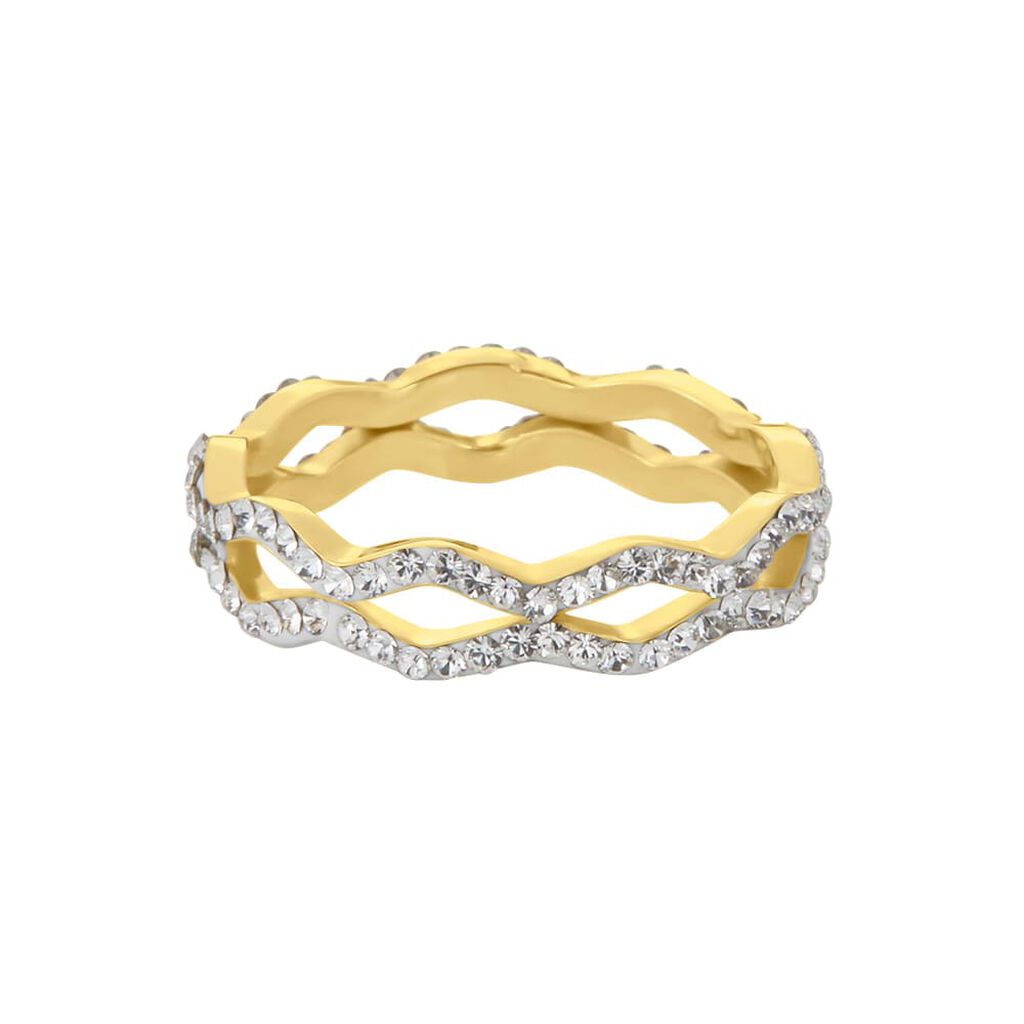Anello Fascia Christelle Oro Giallo Cristallo - Anelli con Pietre Donna | Stroili