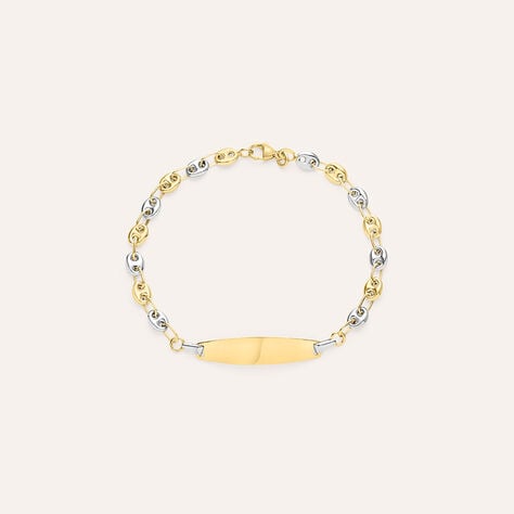 Bracciale Con Targhetta Holy Oro Bicolore - Bracciali con Incisione Bambino | Stroili