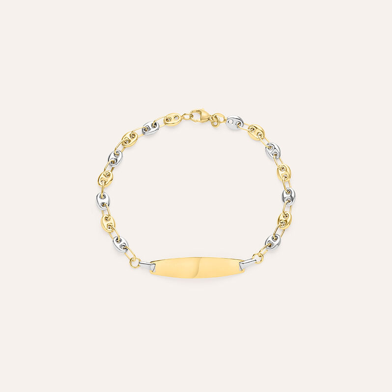 Bracciale Con Targhetta Holy Oro Bicolore - Bracciali con Incisione Bambino | Stroili
