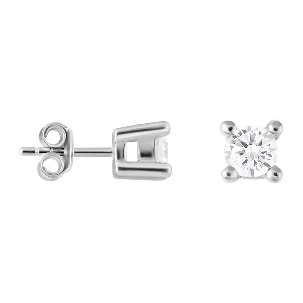Orecchini Lobo Punto Luce Silver Elegance Argento Rodiato Cubic Zirconia - Orecchini a Lobo Donna | Stroili