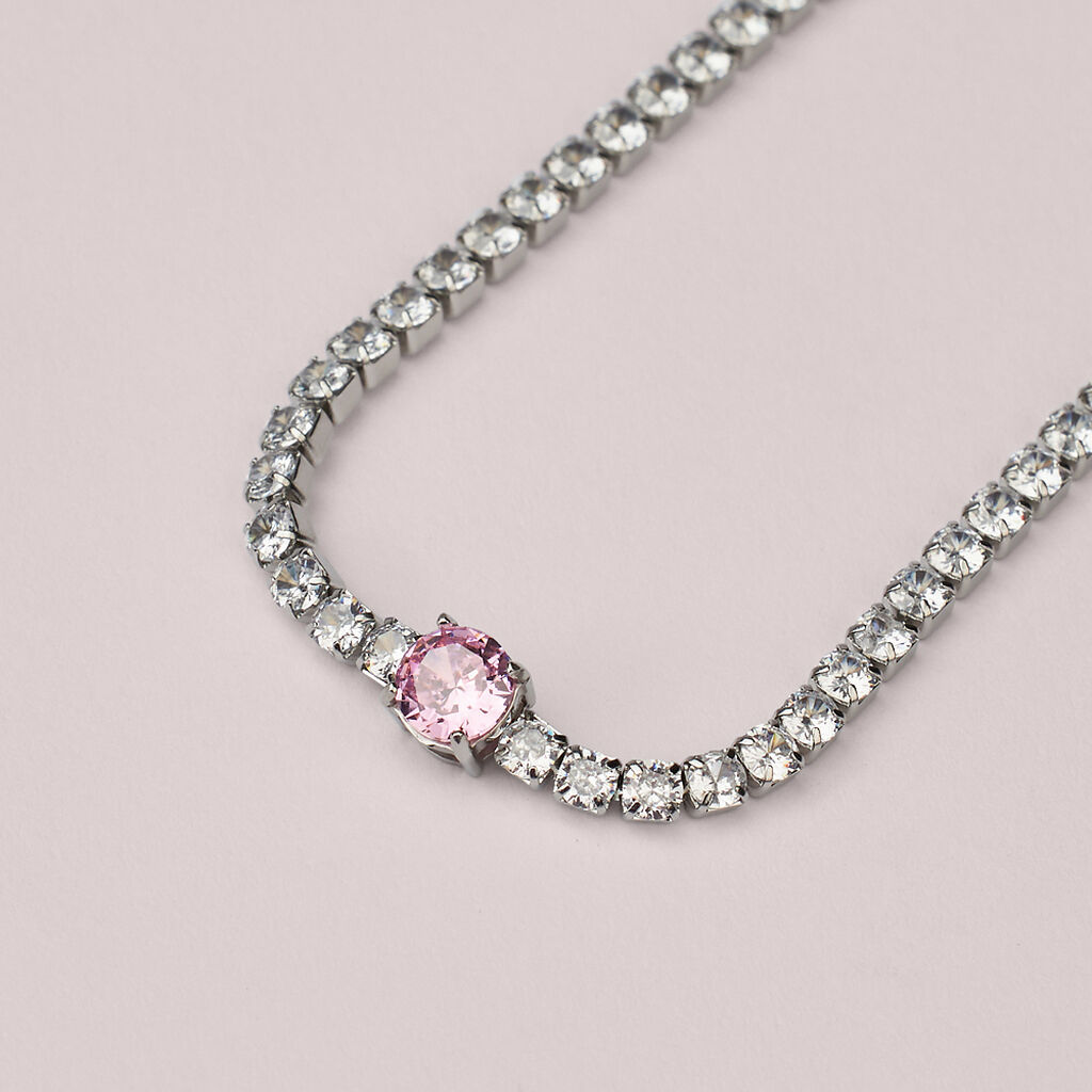 Bracciale Tennis Aura Acciaio Cristallo