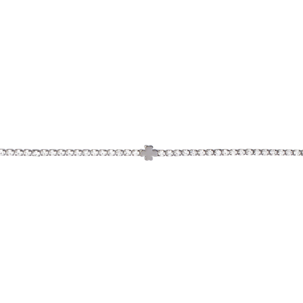 Bracciale Tennis Romantic Shine Metallo Nero Cristallo - Bracciali Tennis Donna | Stroili