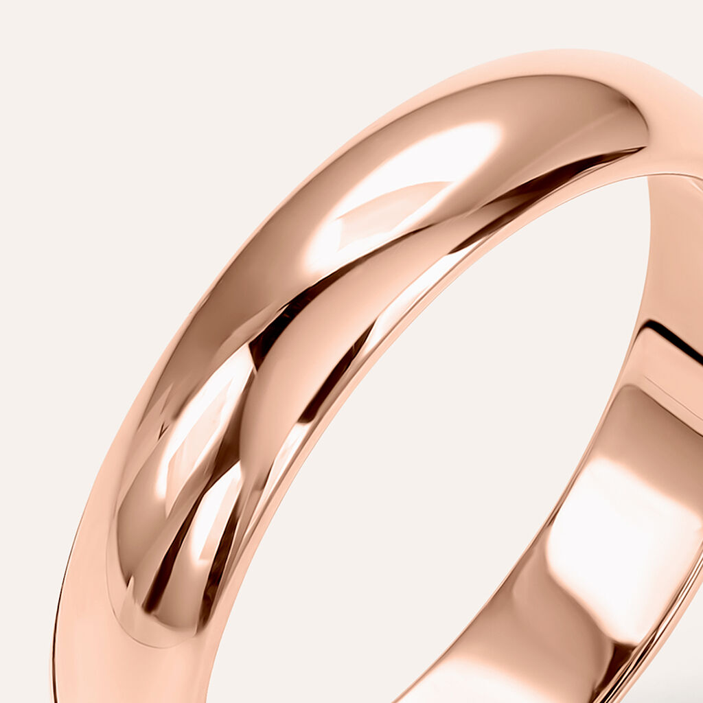 Fede Mantovana 4 mm Oro Rosa - Anelli con Incisione Unisex | Stroili