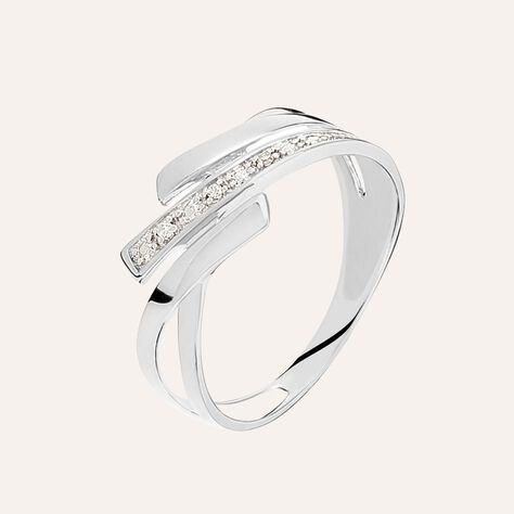 Anello Fascia Sophia Oro Bianco Diamante - Anelli con Pietre Donna | Stroili