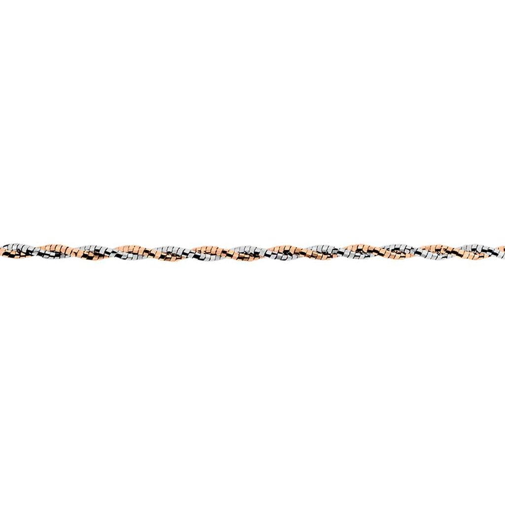 Catena Silver Collection Argento Bicolore Bianco / Rosa - Collane Catena Donna | Stroili