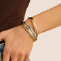 Bangle Radiance Acciaio Dorato Cristallo