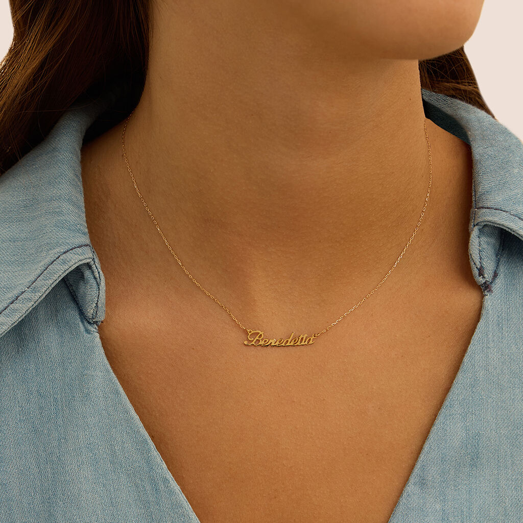 Collana Benedetta Gold Names Oro Giallo
