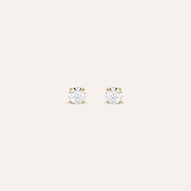 Orecchini Lobo Punto Luce Silver Glow Argento Dorato Cubic Zirconia