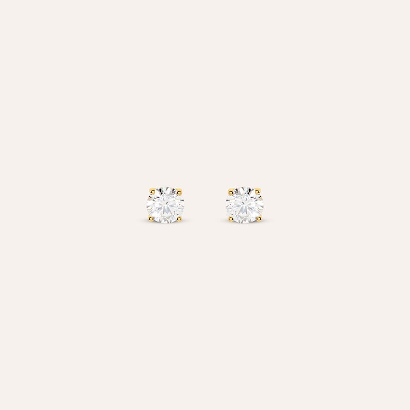 Orecchini Lobo Punto Luce Silver Glow Argento Dorato Cubic Zirconia - Orecchini a Lobo Donna | Stroili
