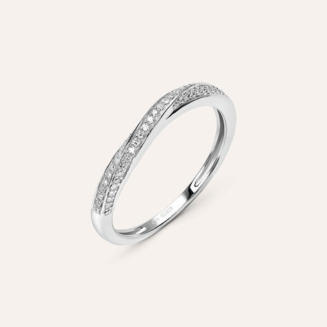 Anello Fascia Sophia Oro Bianco Diamante - Anelli con Pietre Donna | Stroili