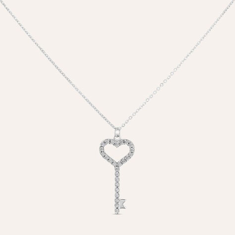 Collana Claire Oro Bianco Cubic Zirconia - Collane Donna | Stroili