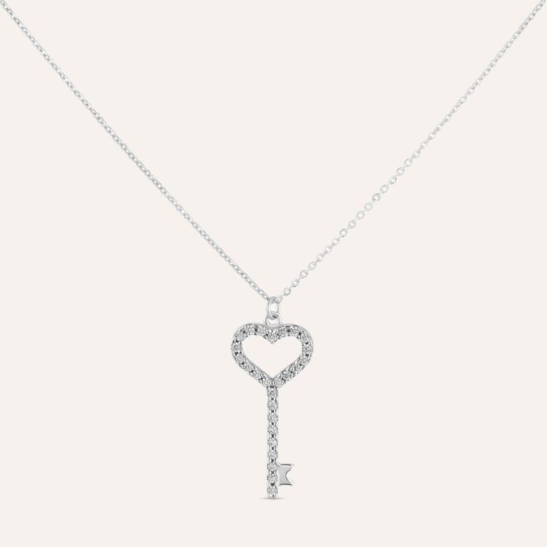 Collana Claire Oro Bianco Cubic Zirconia - Collane Donna | Stroili