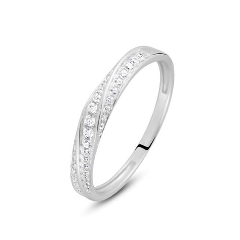 Anello Fascia Claire Oro Bianco Cubic Zirconia - Anelli con Pietre Donna | Stroili