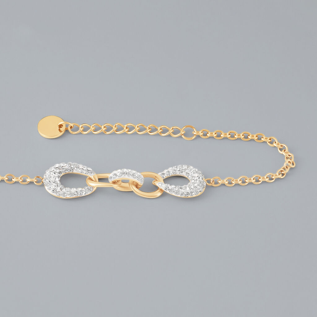 Bracciale Aura Acciaio Rosa Cristallo