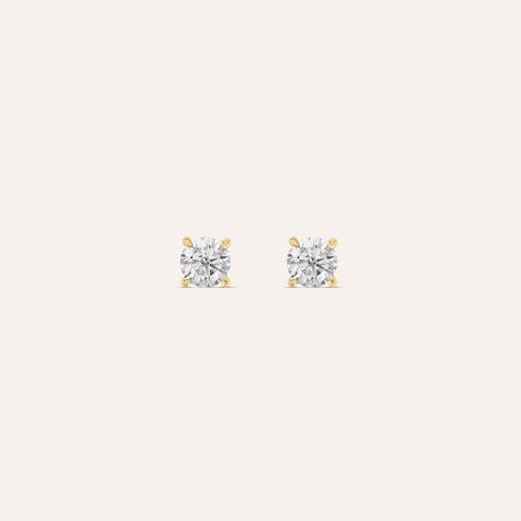Orecchini Lobo Punto Luce Claire Oro Giallo Cubic Zirconia - Orecchini a Lobo Donna | Stroili