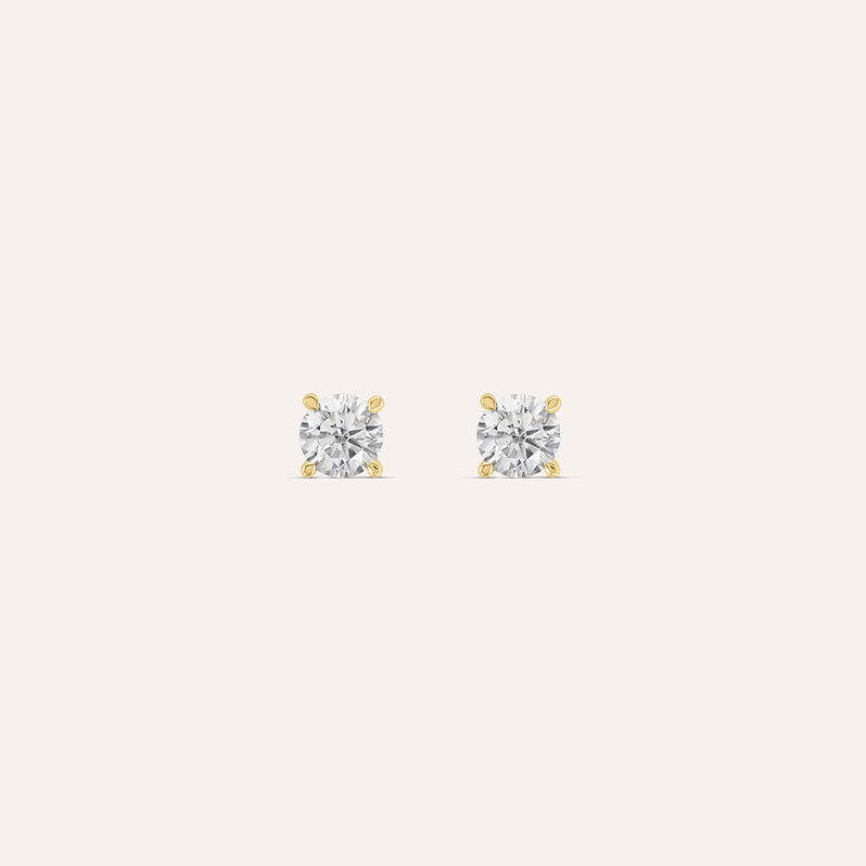 Orecchini Lobo Punto Luce Claire Oro Giallo Cubic Zirconia - Orecchini a Lobo Donna | Stroili