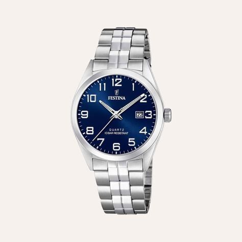 Orologio Al Quarzo Festina Acero Classico F20437/3 - Orologi con Datario Uomo | Stroili